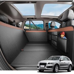 Back Seat Extender for Dogs,Upgraded PU Leather Dog Car Cover for Back Seat with Hard Bottom Holds 400lbs,Waterproof Seat Protector Dog Hammock for Car, Universal Fits SUV Small Truck