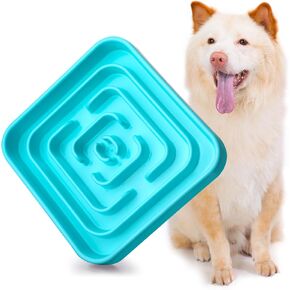 Slow Feeder Dog Bowls for Large Medium Dogs, Anti-Choking Slow Eating Maze Dog Food Bowl, Anti-Slip Slow Feeding Pet Puzzle Bowl,Pink