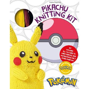David & Charles Pokémon Knitting Pikachu Kit: Kit تشمل كل ما تحتاجه لصنع Pikachu والتعليمات لـ 5 Pokémon