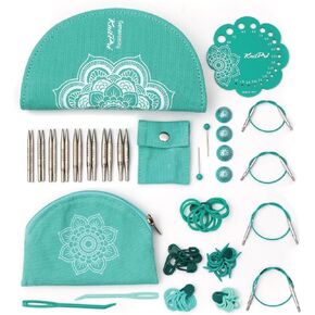 KnitPro The Mindful Collection Generosity Interchangeable Needles Set 2" (5cm) | 8 US Sizes (2.5-10) - with Accessories