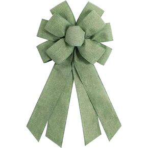 Light Blue Wreath Bow Birthday Anniversary Bows Wedding Farmhouse Bow Tree Ornament for Home Front Door Decorations