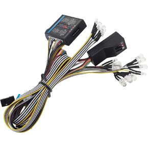 RC Car Light Kit Simulation Flash Lights Steering Light Brake Light Lighting System Kit for 1/10 1/8 Scale RC Car Parts Upgrades Accessories