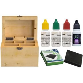 Gemtone Gold Testing Kit 10K 14K 18K Jewelry Test Solutions with Stone & Bamboo Storage Box Detects Real Gold & Precious Metals