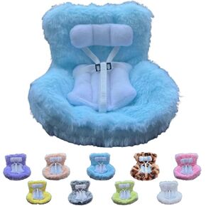Car Decorations,Car Seat for Dolls with Soft Furry Cushion,Have a Seat Clips onto Car Air Vent, Includes Seat Leg for Desktop Display Leopard