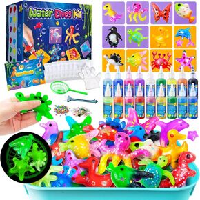18 Colors Magic Water Elf Toy Kit for Kids - Aqua Fairy Water Pets with 12 Molds- DIY Squishies Maker Crafts Birthday Gifts for Boys and Girls