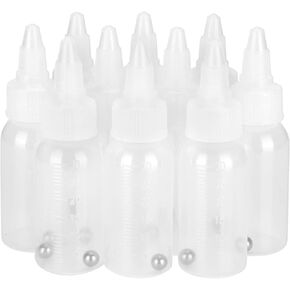 Paint Bottle, Airbrush Paint Bottles, 30ML Empty Paint Bottles, 10PCS Airbrush Bottles for Paint Jar Storage, Airbrush Paint Mixing Bottles, Empty Paint Touch Up Bottles, semitransparent