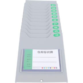 Angoily 1pc Warehouse Material Control Cards Rack Magnetic Wall-mounted Organizer for Classroom Office Warehouse Use Slot Design for Efficient Card Storage and Display