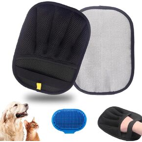 Pet Hair Removal Glove for Cats & Dogs,Electrostatic Gloves Pet Hair,Cat Grooming Gloves for Hair Removal,Reusable Pet Hair Remover Glove for Couch,Furniture,Carpet,Curtain,Clothe (3PCS)