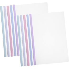 Bookbinding Slide Binder 10pcs Plastic Slide Binders A4 Size for Loose Leaf Wire Binding