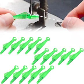 Automatic Sewing Needle Threader, 2025 New Quick Sewing Machine Loop Needle Threader Tool, Upgrade Automatic Needle Threader for Hand Sewing 5/10/20 Pcs (5, Green)