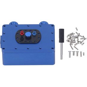 plplaaoo RC Receiver Box Aluminum Alloy Durable Sealed Metal Protector Case for 1/10 RC Crawler Cars Electronics Equipment Accessories Storage (Black)