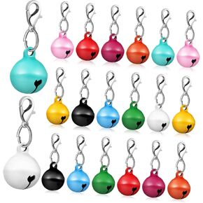 ERINGOGO 20Pcs Pet Collar Bells Delicate Hanging Charms for Dogs and Cats Vibrant Colors Crisp Sound to Attract Pets Attention