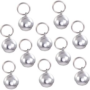 TOYANDONA 10pcs Small Pet for Dog Collar Silver Charm Accessories for Cats and Puppies Sound for Tracking Pets and Versatile Use Bags Leashes