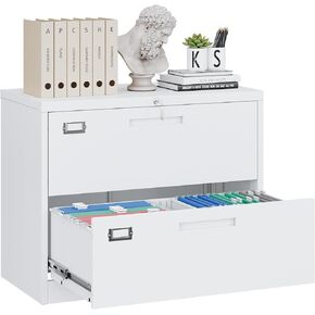 Yizosh 5 Drawer Black File Cabinet with Lock, Filing Cabinet for Home Office, Metal Locking Office File Storage Cabinet with Drawers, Lateral Filing Cabinet Organizer for Letter/Legal/F4/A4