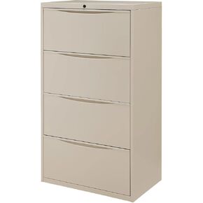 Global Industrial 30" W Premium Lateral File Cabinet, 4 Drawer, Putty
