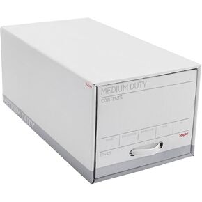Staples Medium Duty File Drawers, Letter, White/Gray, 6/Carton (TR59225)