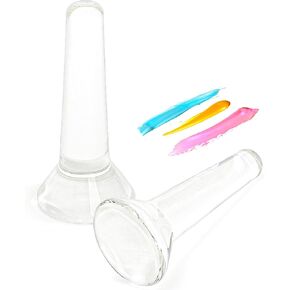 ZEAYEA 2 Pcs Glass Muller for Making Paint, 1.9 inch Paint Muller for Grinding Pigment, Mineral Pigment Grinding Pestle Flat Bottom for Watercolor, Oil Painting, Tempera, Artists DIY Paint Mixing