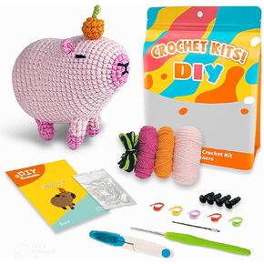 MYHUONGVN Shark Blue Beginner's Crochet Kit – Includes Step-by-Step Video Tutorials