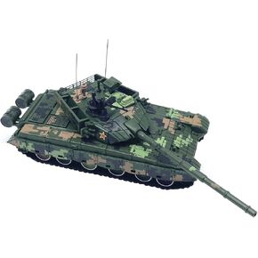 Alloy 1/72 Chinese PLA ZTZ-99 Main Battle Tank Model Memorial Tank Miniature with Rotary Turret Souvenir Static Display