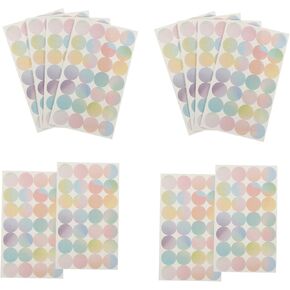 Angoily 16Sheets Self Adhesive Hole Punch Reinforcement Stickers for Loose Leaf Paper Binder Ring Labels Easy to Use Strong Adhesive for Page Repair