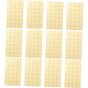 12Sheets Transparent Paper Hole Reinforcement Labels Self Adhesive Stickers for Binders Calendars and Documents Hole Punch Reinforcers Office Supplies