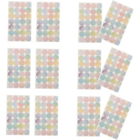 Homoyoyo 16Sheets Self Adhesive Hole Reinforcement Stickers of Labels for Loose Leaf Paper Binder Hole Labels Easy to Use and Tear Off Strong Adhesiveness for
