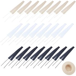 nbeads 24 pcs شريط حجم قبعة ، حجم قبعة مخفضة القبعة قابلة للتعديل العصابات القبعة sizer إدراج لقبعات أغطية الخياطة الحرف ، الأسود ، 24 × 1.2 بوصة