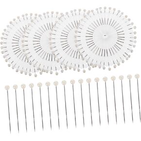 ARTIBETTER 480Pcs Pearl Pin with Ball Heads for DIY Crafts Wedding Bouquets and Embroidery Decorative Straight Pins for Sewing and Craft Projects
