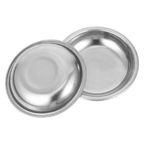 NUOBESTY 2pcs Stainless Steel Weighing Pans Digital Scale Trays for Jewelry Powder and Lab Use Smooth for Scratch Prevention Versatile Design for Multiple Industries