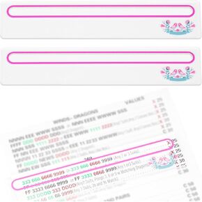 Clear Mahjong Line Finder,2 Pack Bright Mahjong Rule Assistant, Beginner Mahjong Rule Reader, for Players (Purple)