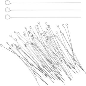 200 Pcs Eye Pins for Jewelry Making,Mini Metal Wire Eyepins Beading,Stainless Steel Eye Pins for Jewelry Making DIY Craft Bead Earring Pendant Necklace Bracelet Makings