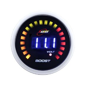 شاشة LED زرقاء 52 مم 2-1/16 بوصة مقياس LED كهربائي/مقياس التعزيز/مقياس الفولت (ث/مستشعر)