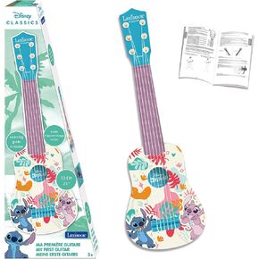 Lexibook, Disney Stitch, My First Guitar for Children, 6 Nylon Strings, 53 cm / 21'', Guide Included, Blue, K200D