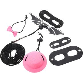 TOYANDONA 1Set Adjustable Lizard Harness with Decorative Hat Bearded Dragon Walking Leash for Outdoor Adventures and Dressing Up Pets