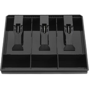 PATIKIL Money Tray Cash Register Drawer Insert Tray, Portable Currency Till Replacement Money Storage Box Organizer with ABS Clip, 3 Bill/3 Coin for Small Business Shop Supermarket Hotel