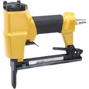 Oil-Free Pneumatic Staple Gun Heavy-Duty Stapler 1010FL Long Mouth Nail Gun Pneumatic Nail Gun Air Riveter Capcaity 140pcs for Furnish Making