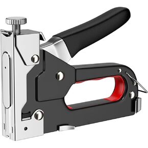Oil-Free Pneumatic Staple Gun Heavy-Duty Stapler Manual Upholsterys Staple Machine Multifunctional 4 in 1 Portable Nailer Fast Nailing Handheld Nailer Tool for Woodworking