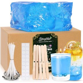Clear Wax for Candle Making-DIY Aromatherapy Candle Making Gel raw Materials, can add Dried Flowers/Fragrance, smokeless Safe Candle Materials, Birthday Christmas Gift Decoration (Transparently)
