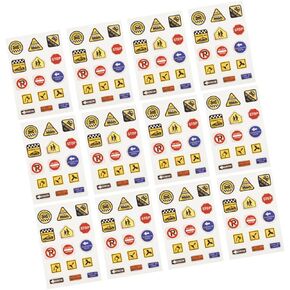 20Sheets Traffic Sign Stickers for Interactive Road Sign Decals for Playroom Classroom and Birthday Decorations Fun Learning Tool for Traffic Safety Awareness