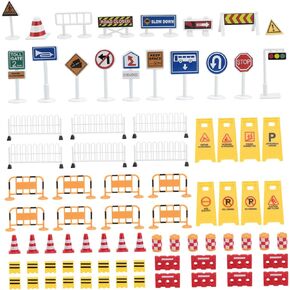 TOYANDONA 1Set Educational Traffic Signs for Realistic Road Sign for Parking Scenes Develops Memory Imagination with Material
