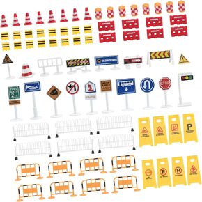 GALPADA 1Set Traffic Sign Playset Realistic Street Road Signs for Educational Fun Cognitive for Imaginative Play and Motor Skill Development