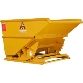 Apex HD100 Forklift Hopper Hopper ذاتية الإلقاء ، ساحة مكعبة ، سعة 6000 رطل ، فولاذ متين ، مصنوع في الولايات المتحدة الأمريكية (ساحة مكعبة واحدة)