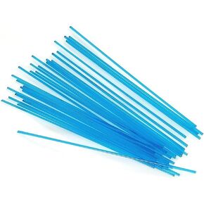 Glacial Art Glass Deep Aqua Trans COE 96 Stringer Sample - S-333-96 Oceanside Glass Stringer