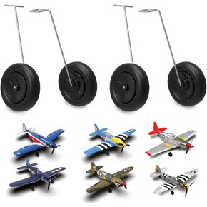 Leambe 2 مجموعات معدات الهبوط الأمامية لطائرة RC BF109 (761-11) ، P40 (761-13) ، Spitfire (761-12) ، P51