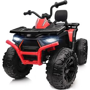 Kids ATV 4 Wheeler, 24V Ride On Toys Car for Big Kids with 400W Motor, 2 Seater - Green