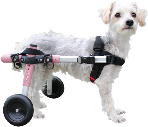 Walkin' Wheels Small Dog Wheelchair, Lightweight Dog Wheelchair for Back Legs, 15-25 lbs, for 6-8 inches Leg Height - Blue in Kuwait