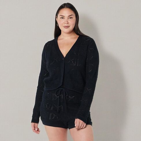 The Drop Women's Lee Crochet Cardigan in Saudi Arabia
