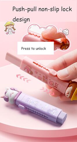 5 +1 Pack Cute Cartoon Erasers Set Rubber Pencil Erasers for Kids Students Office School Supplies (Green Panda) in Kuwait