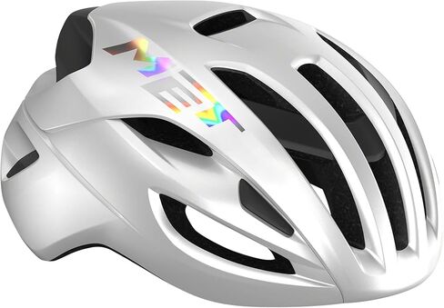 MET - RIVALE MIPS Bike Helmet | Road Cycling | Lightweight, Aerodynamic, Ventilated| Men, Women, Adult | 3 Sizes | Black, White, Yellow, White/Black/Red Metallic (Solar Gray, Small) in Saudi Arabia
