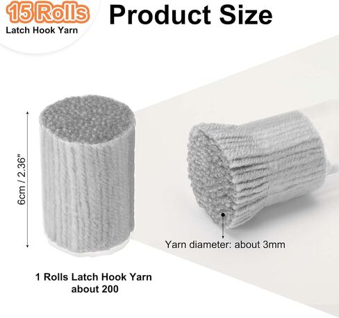 PATIKIL 15 Rolls Latch Hook Yarn, Latch Hook Kit Yarn Precut Hook Rugs Making Crochet Bundles for Latch Hook Rug Adults Beginners Tapestry DIY Craft, Red in Saudi Arabia
